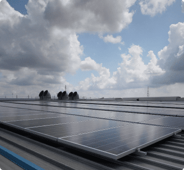 solar energy in the midst of a cloudy day