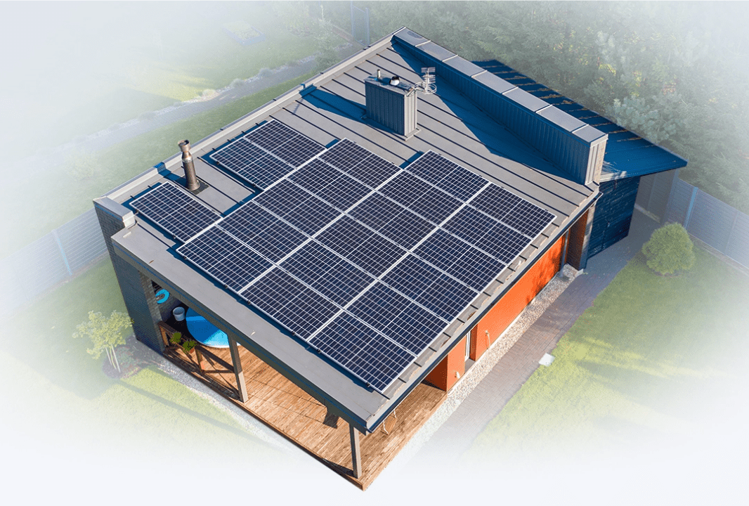 fully fitted solar panel for modern home